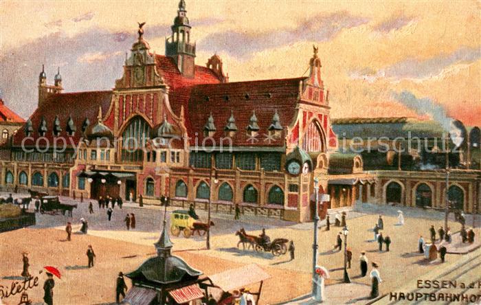 Essen  Ruhr Hauptbahnhof Kutschen Gespanne