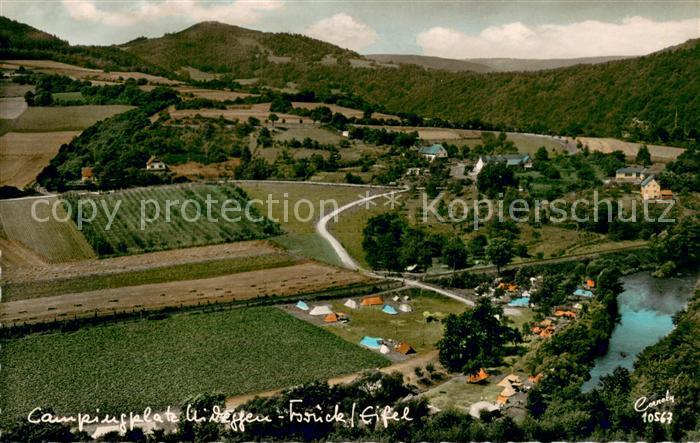 Nideggen Eifel Fliegeraufnahme Campingplazt