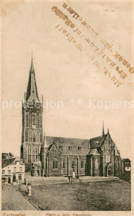 Eschweiler Rheinland Markt u. kath. Pfarrkirche