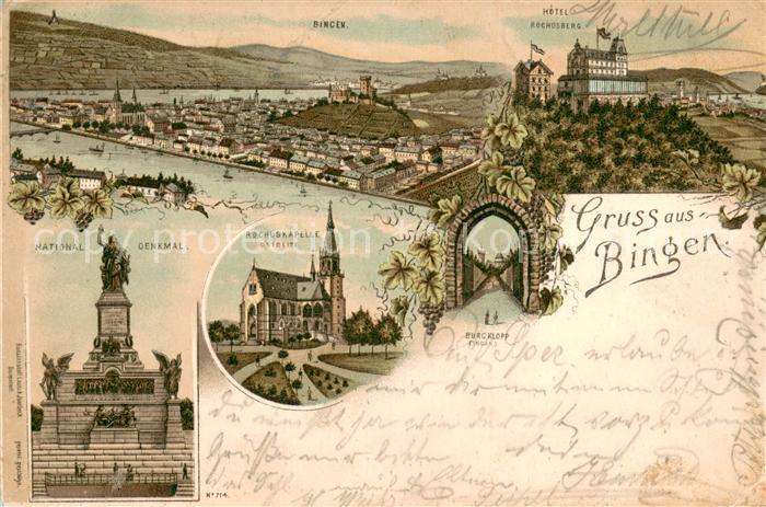 Bingen Rhein Gesamtansicht National-Denkmal Rochuskapelle