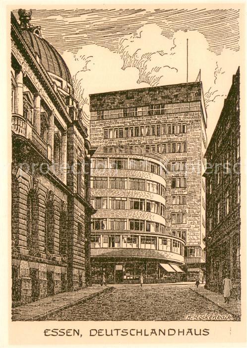 Essen  Ruhr Deutschlandhaus Kuenstlerkarte M. Rockenbach