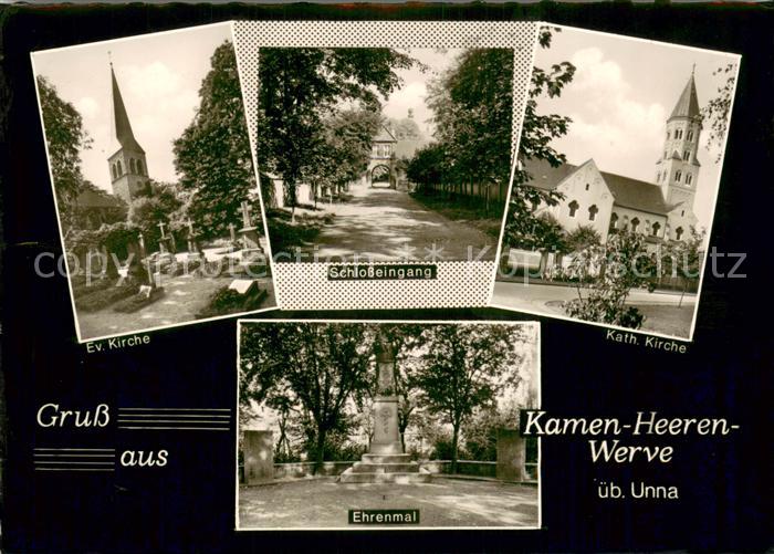 Kamen Westfalen Ehrenmal Ev. Kirche Schlosseingang