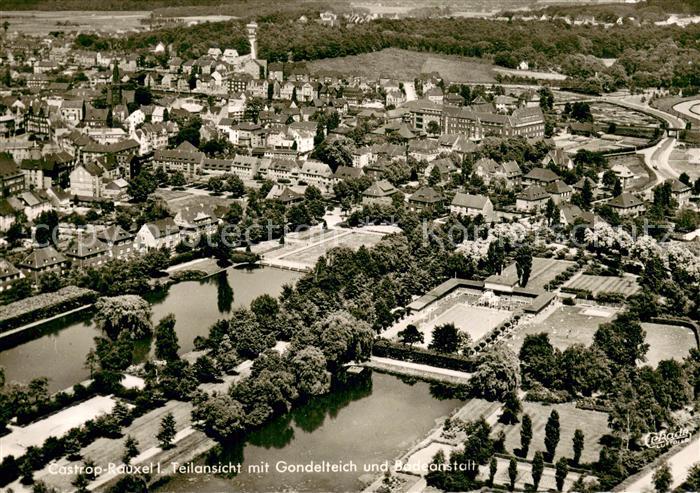 Castrop-Rauxel Fliegeraufnahme Stadtgarten Gondelteich Badeanstalt