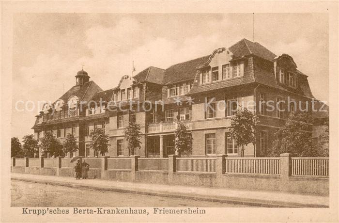 Friemersheim Duisburg Kruppsches Berta-Krankenhaus Aussenansicht