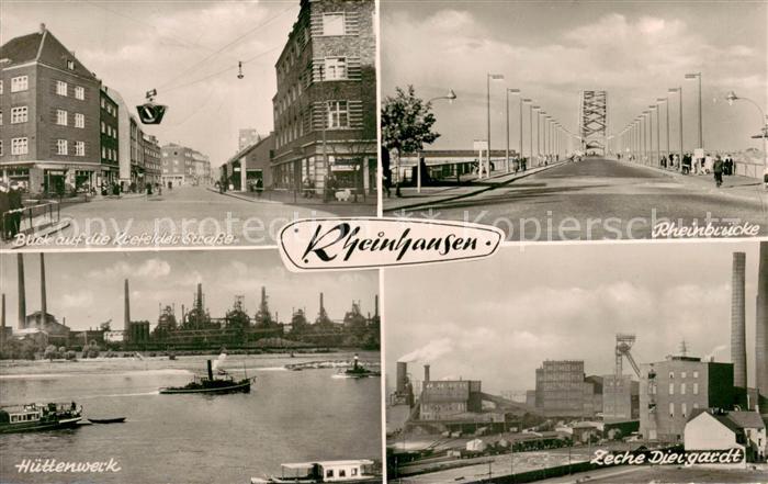 Rheinhausen Duisburg Rheinbruecke Zeche-Diergardt Huettenwerk