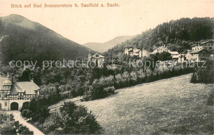 Saalfeld Saale Blick auf Sommerstein