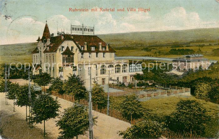 Bredeney Ruhrstein mit Ruhrtal und Villa Huegel