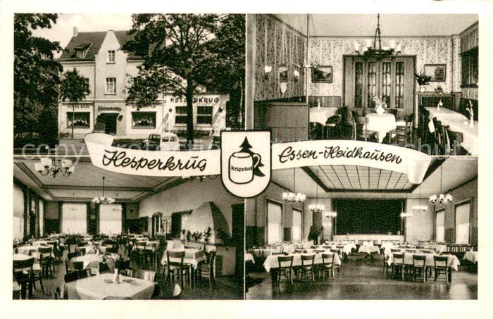 Heidhausen Essen Gaststaette Hesperkrug im Hespertal Innen- und Aussenansichten