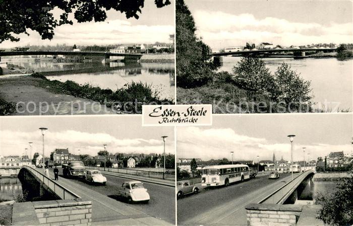 Steele Ruhr Verkehr auf der Ruhrbruecke