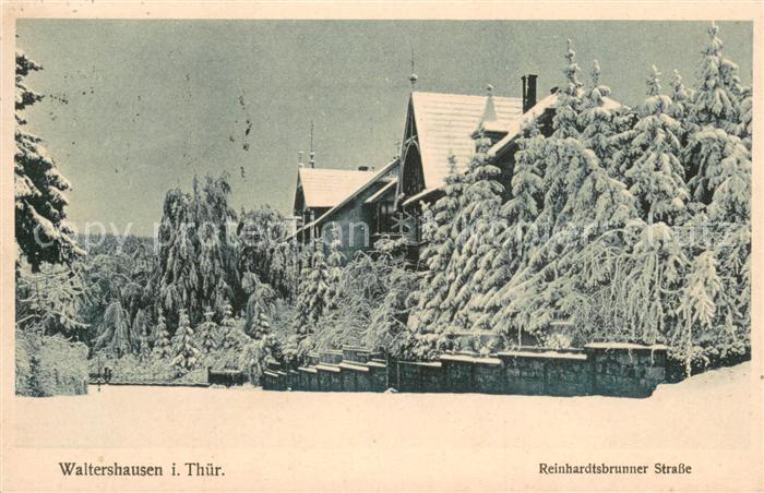 Waltershausen Gotha Reinhardtsbrunner Strasse im Schnee