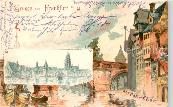 Frankfurt Main Am Fahrttor Kuenstlerkarte