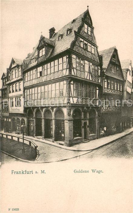 Frankfurt Main Goldene Waage Fachwerkhaus