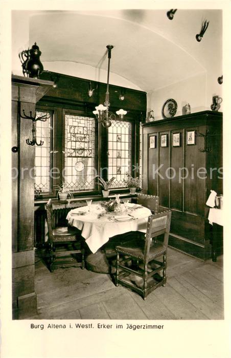 Altena Lenne Burg Altena Erker im Jaegerzimmer Wirtschaftsbetrieb