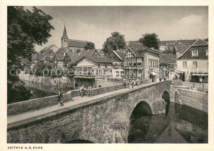 Kettwig Partie an der Ruhr Bruecke