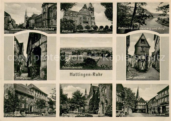 Hattingen Ruhr Wachsstandarte Sturmbahn 3 Ev. Krankenhaus Untermarkt Haldenplatz