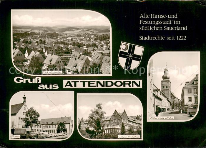 Attendorn Collegium Bernhardinum Koelner Strasse mit Dom
