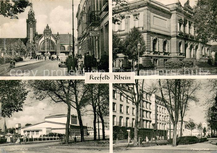 Krefeld Rhein Hauptbahnhof Stadttheater Passagenhaus Museum