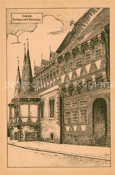 Einbeck Niedersachsen Rathaus und Ratswage