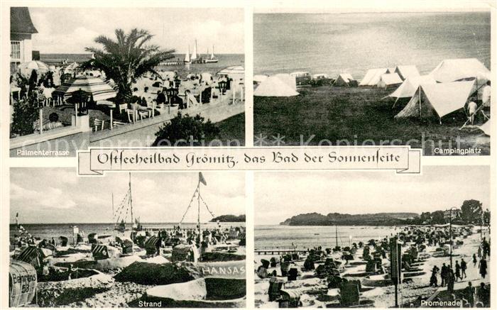 Groemitz Ostseebad Palmenterrasse Campingplatz Promenade Strand