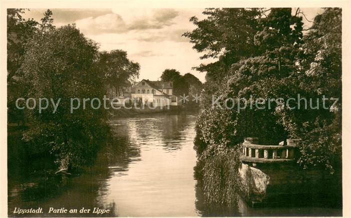 Lippstadt Partie an der Lippe und Gaststaette Konzerthaus