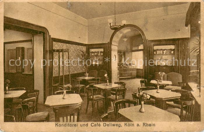 Koeln Rhein Konditorei und Vafe Dellweg Innenansicht