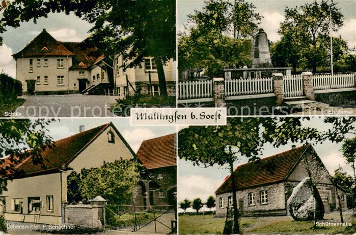 Muellingsen Schule Lebensmittel F. Schachner Schuetzenhalle Ehrenmal