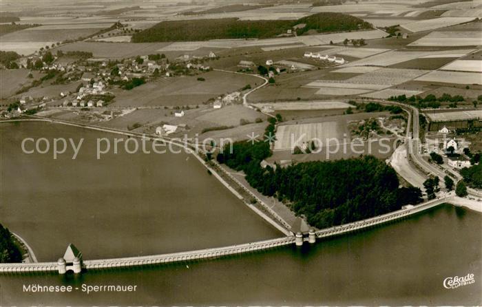 Moehnesee Fliegeraufnahme Sperrmauer