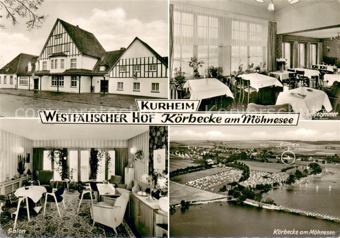 Koerbecke Moehnesee Kurheim westfaelischer Hof Salon Speisezimmer Moehnesee
