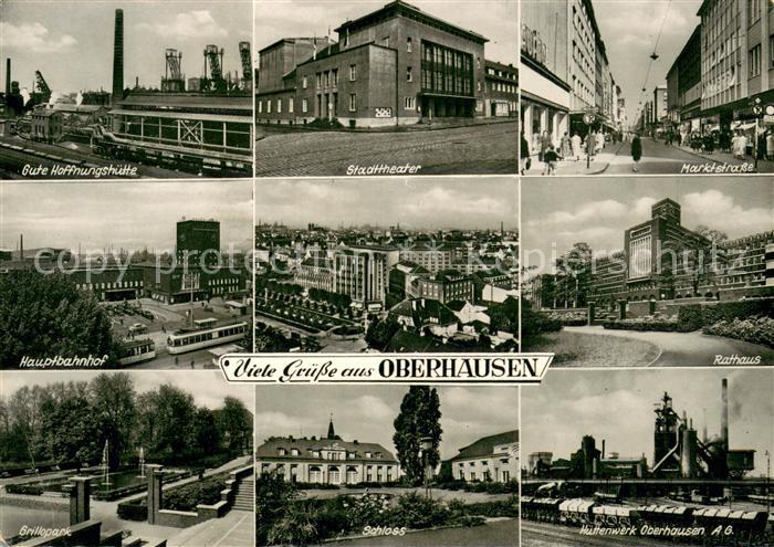Oberhausen Theater Rathaus Gutehoffnungshuette Hauptbahnhof Schloss Huettenwerk-