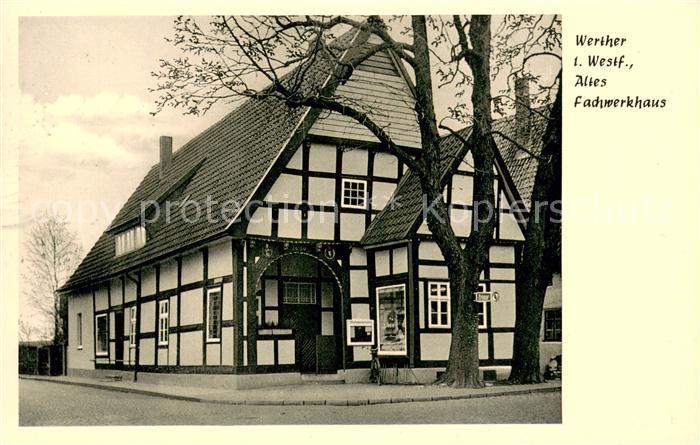 Werther Westfalen Altes Fachwerkhaus Frieseurgeschaeft