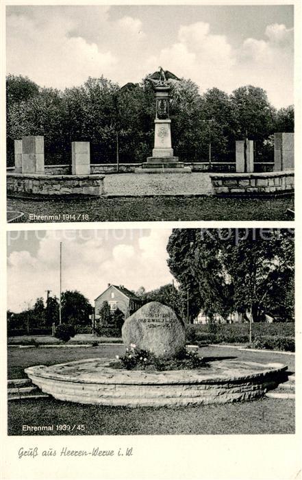 Heeren-Werve Ehrenmal 1914-18 und Ehrenmal 1939-45