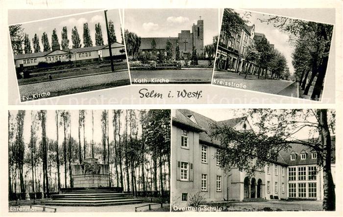 Selm Ev Kirche Kath Kirche Kreisstrasse Ehrenmal Overberg Schule