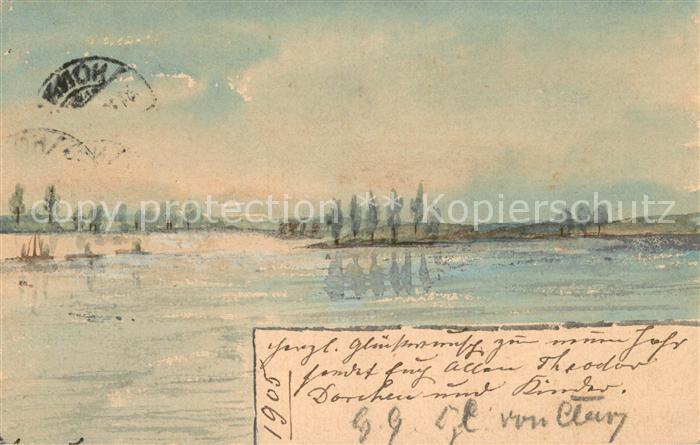 Bad Honnef Panorama Aquarell