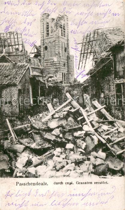 Passendale durch englische Granaten zerstoert