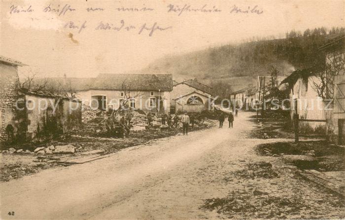 Thiaucourt-Regnieville Zerstoertes Dorf in WK1