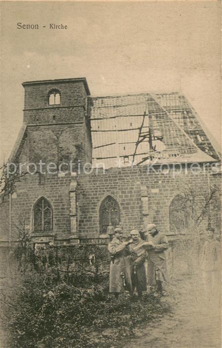Senon Meuse 55 Zerstoerte Kirche in WK1