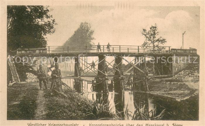 Sivry  55-sur-Meuse Kronprinzenbruecke ueber den Maaskanal
