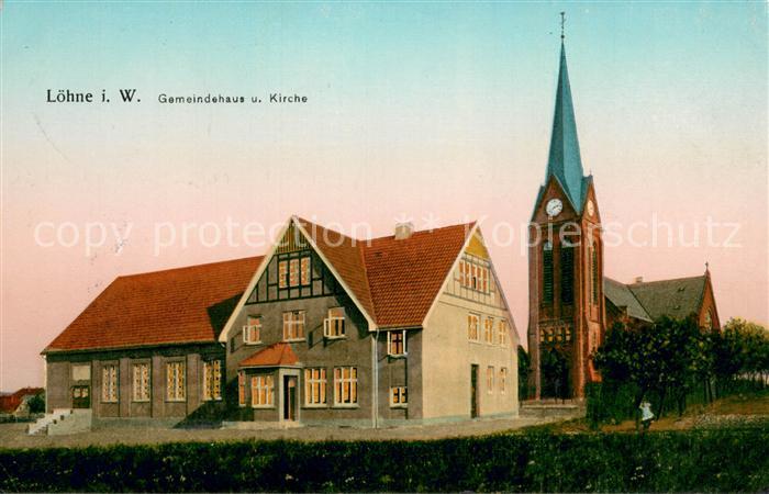 Loehne Gemeindehaus und Kirche