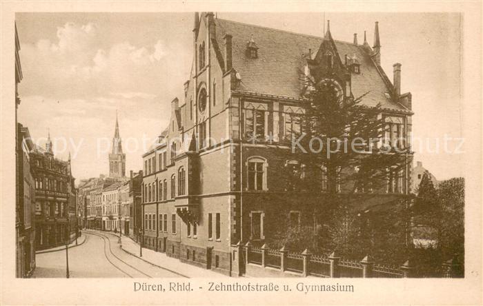Dueren Rheinland Zehnthofstrasse und Gymnasium