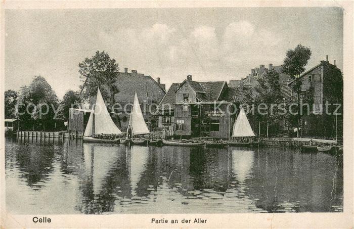 Celle Niedersachsen Partie an der Aller Bootsstation