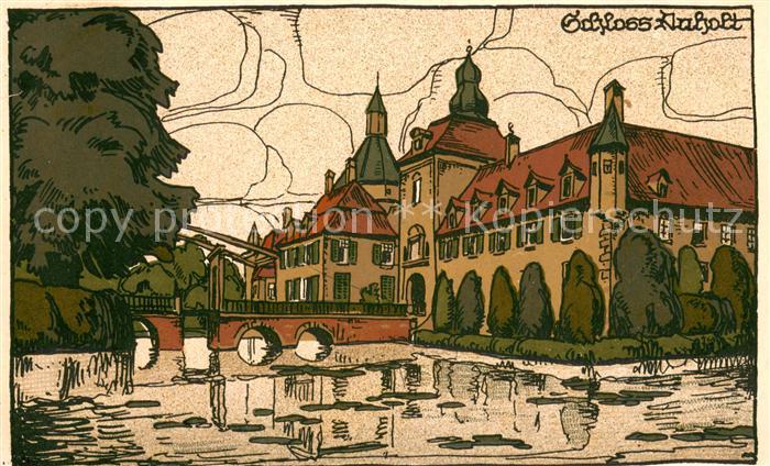 Isselburg Schloss Anholt Kuenstler Steinzeichnung