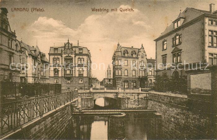 Landau Pfalz Westring mit Queich