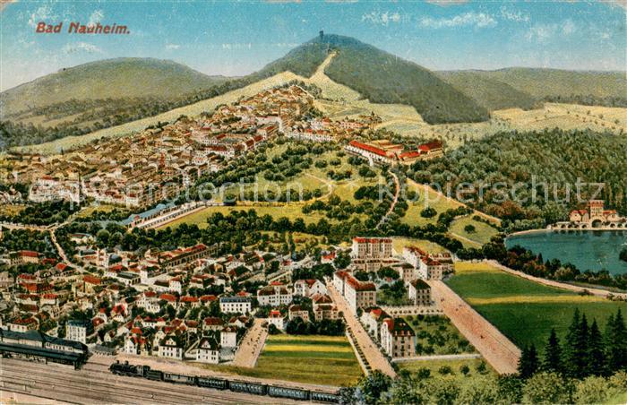Bad Nauheim Panorama mit Bahnhof