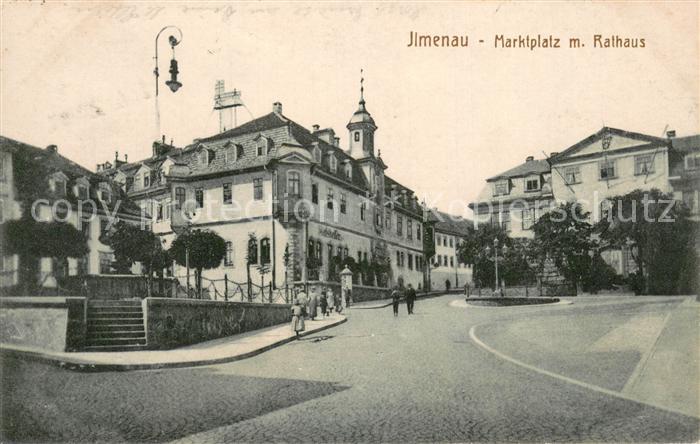 Ilmenau Thueringen Marktplatz mit Rathaus