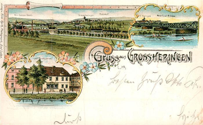 Grossheringen Duerr Gemuese Fabrik Bahnhof Neue Saal Bruecke Kaufhaus Baumgarten