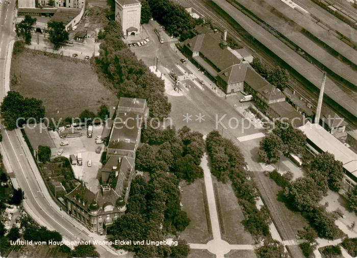 Wanne-Eickel Fliegeraufnahme vom Hauptbahnhof mit Umgebung