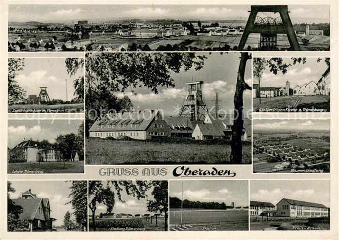 Oberaden Panorama Zeche Hans Aden Schule Bahnhof Siedlung Roemerberg Stadion Pre