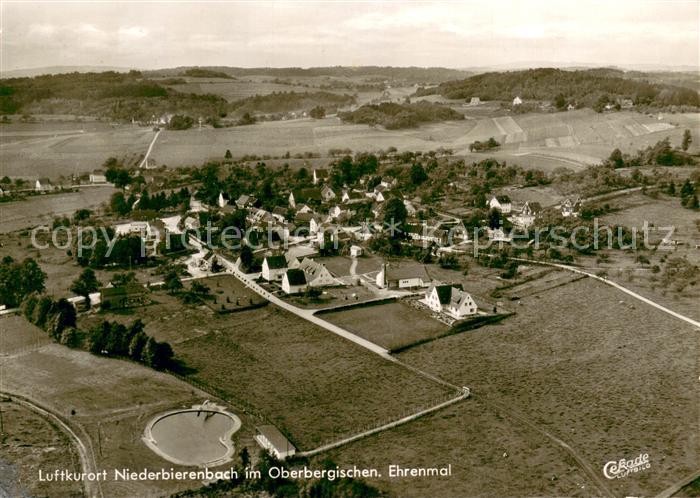 Niederbierenbach Fliegeraufnahme mit Ehrenmal