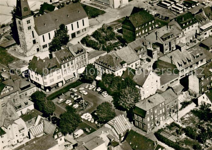Altenkirchen Westerwald Christuskirche mit Marktplatz Fliegeraufnahme