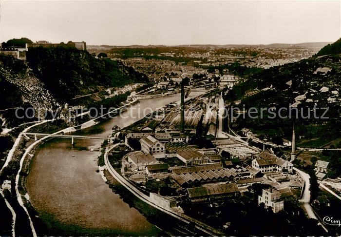 Besancon les Bains Usines des Pres de Vaux et la Citadelle Vue aerienne
